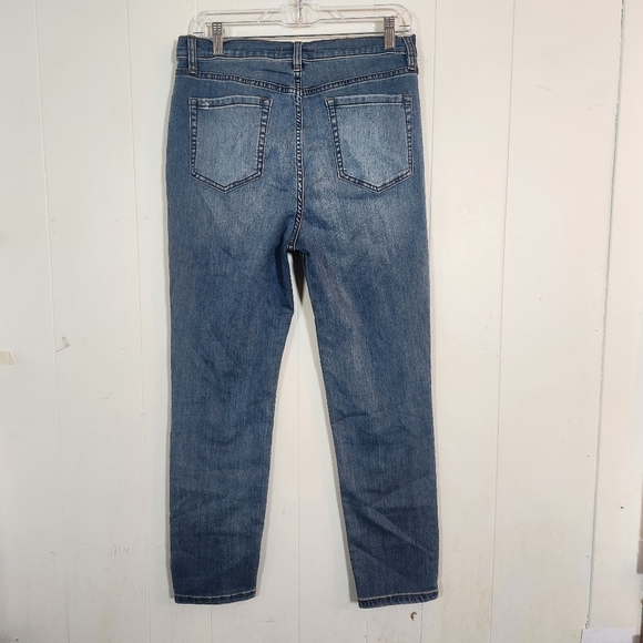 Free People Roller Crop Skinny Jeans Size 31/12 Medium Wash - Picture 3 of 16
